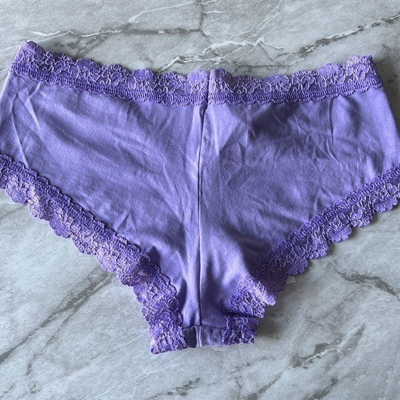 NWT HANKY PANKY cotton with Lace Trim grape Boyshort Women's size s - Picture 4 of 4